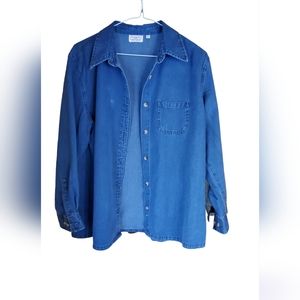 💙 3 for $30 💙 Haggar Blue Denim Shirt
